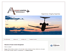 Tablet Screenshot of pioneeraviationmanagement.com